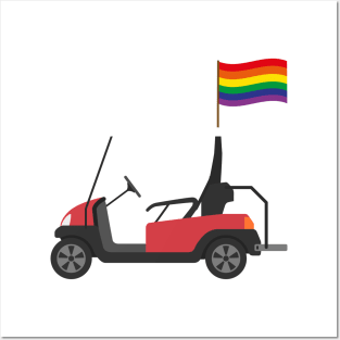 Lgbt Flag Patriotic Golf Wear USA Strong Golf Cart Posters and Art